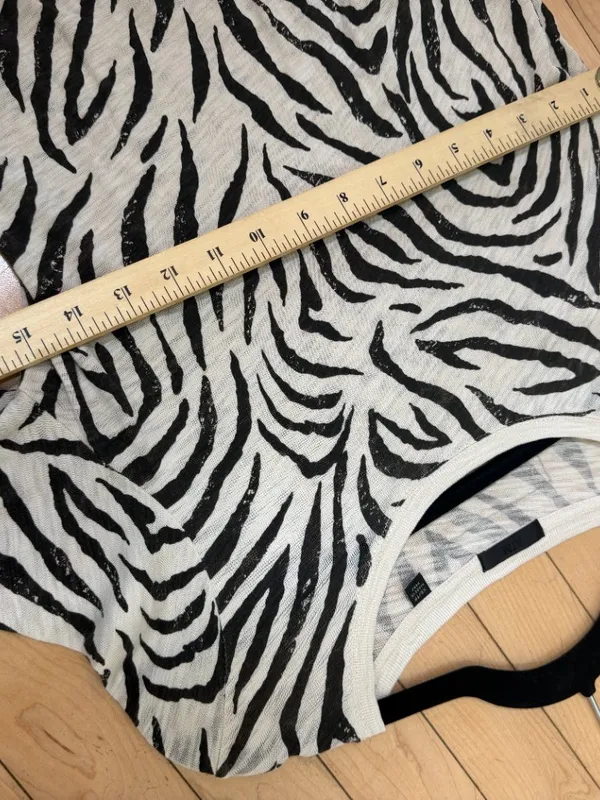 ATM Brand Zebra Animal Print Lightweight Sweater Long Sleeve Top Size XS - Image 7
