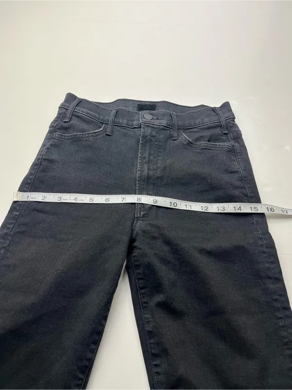 Mother The Hustler‎ Ankle Fray Women's 28 Black Not Guilty Bootcut Denim Jean - Image 10