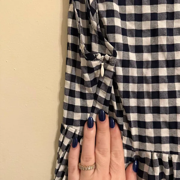 SHEIN Blue Gingham Tiered Sun Dresses Size 2XL - Image 4