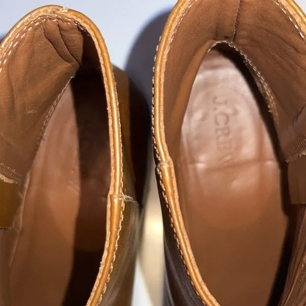 JCREW $228 Frankie Leather Ankle Boots Warm‎ Sepia Brown Size 7.5 Style e0537 - Image 8