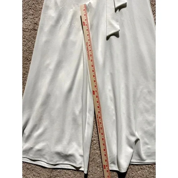 Venus White Wide Leg Tie Waist Jumpsuit Size L - Image 4