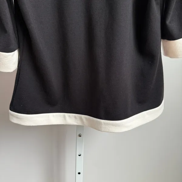 Covington sz M black white open button cardigan‎ - Image 9