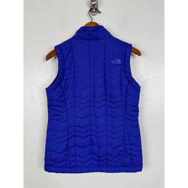The North Face Womens Blue Wavy Quilted Full Zip Puffer Vest Small S/P - Image 2