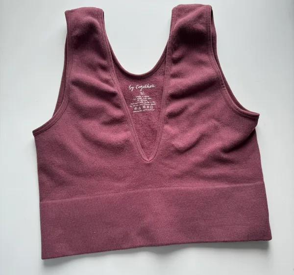 By Together Fall Plunge V-neck Crop Tank - Image 3