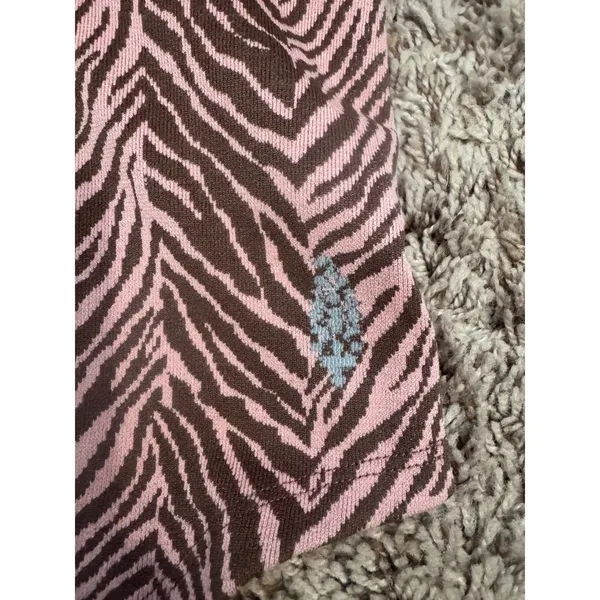 Free People Movement Crop Top Flutter Kick Tank Medium Pink Brown Zebra Top - Image 6