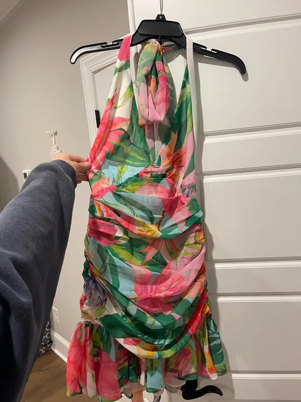 Bardot Halter Dress - Image 3
