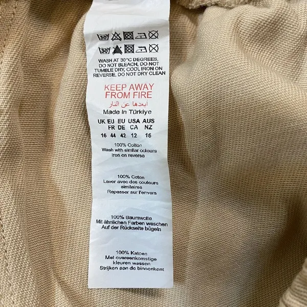 Nasty Gal‎ Twill Running Shorts 100% Cotton NWT Neutral Tan Size L Beach Vacay - Image 8