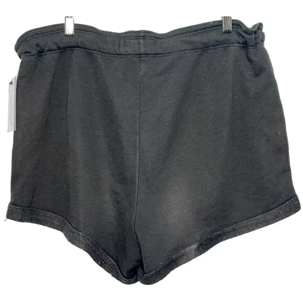 Abercrombie & Fitch Soft AF Black Cotton Fleece Sweat Athletic Shorts Size Large - Image 2
