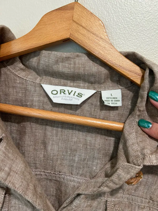 Orvis 100% Linen Button Down Blouse - Image 4
