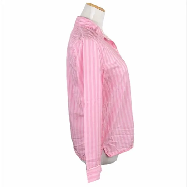 Victoria’s Secret Iconic Pink Striped Button Down Sleep Shirt - Image 6