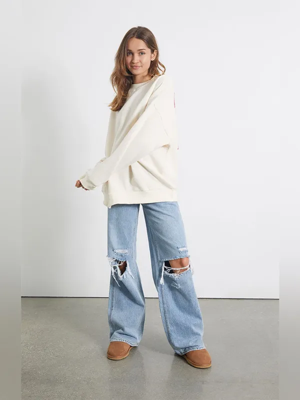PacSun YLLW THE LABEL Let's Take A Trip Soon Crew Neck Sweatshirt - Image 4