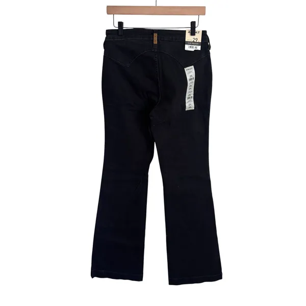 Ariat REAL Denim High Rise Slim Trouser Valencia Black Jeans 29L 10054301 - Image 2
