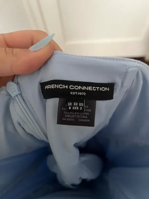 french connection strapless blue mini dress - Image 4