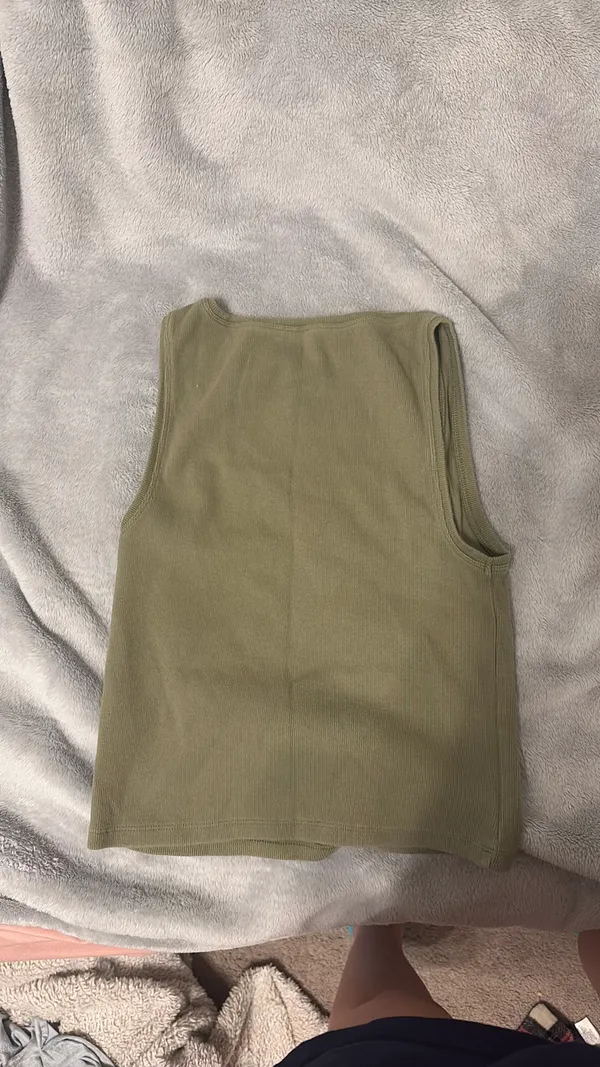 American Eagle Olive Green Tank Top medium  - Image 4
