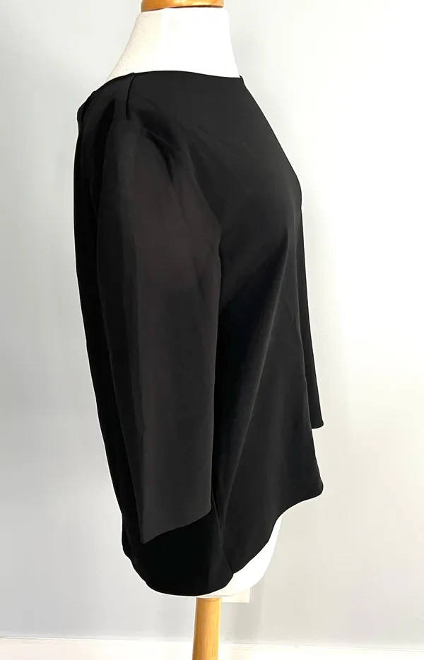 Black 3/4 Sleeve Blouse Top Shirt - Image 6