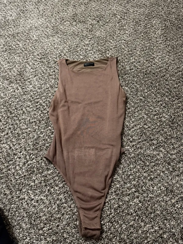 White Fox Boutique Brown Bodysuit Playing To Win Women’s Size Large - Image 2