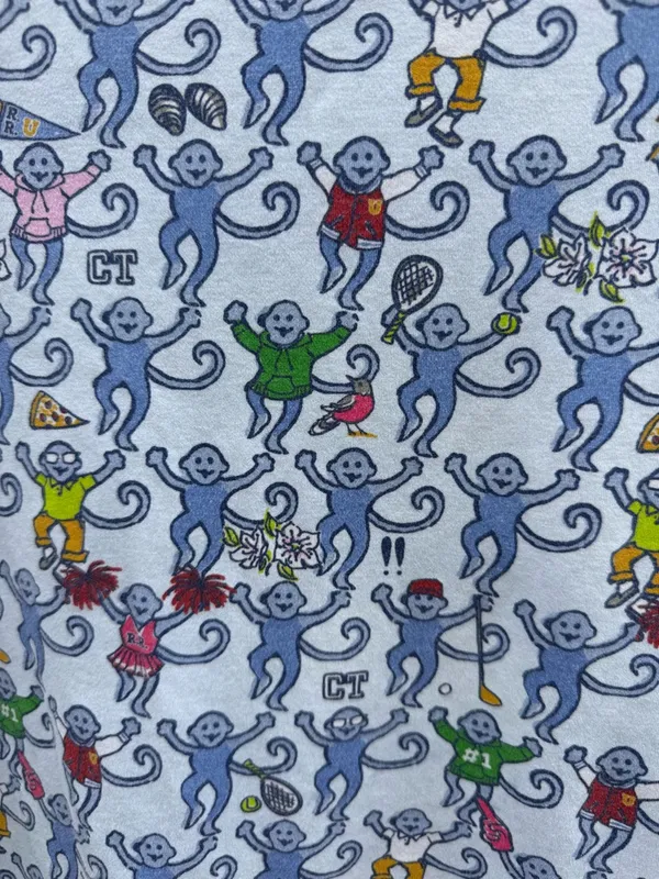 Roller Rabbit CT Greenwich Monkey Polo Pajama Top Size Small Limited Edition EUC - Image 7