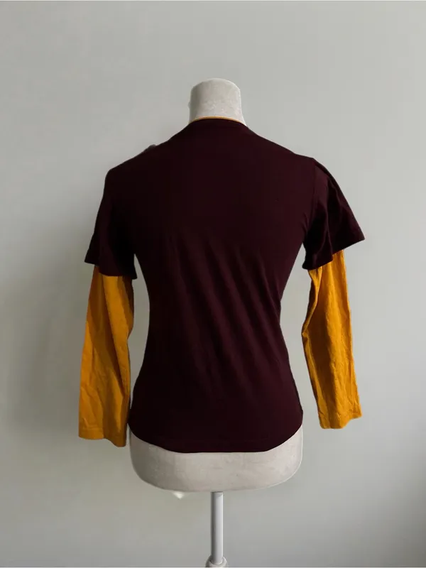 Nike Women's Maroon & Gold Minnesota Layered Short Sleeve Tee - Image 3