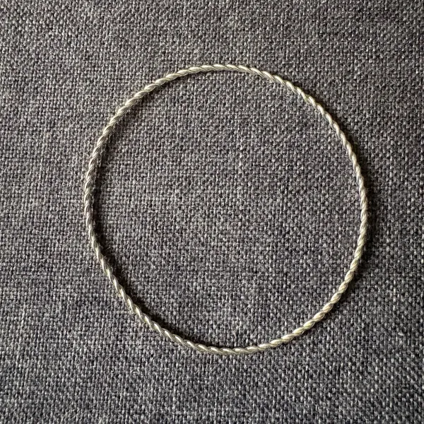 Silver Stacked Thin Fashion Bracelets S/4 Silver Plated Bangle - Costume Jewelry - Image 5