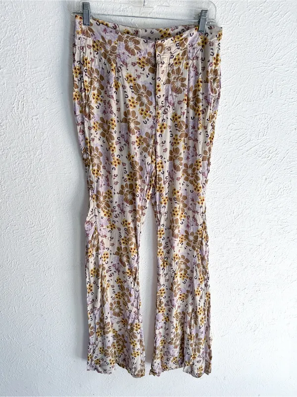 Free People Can't Take My Eyes Off Pant in Tea Combo Sz Small Retro 70s - Image 3