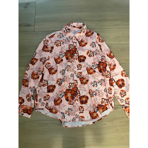 NEW Long Sleeve Button Down Shirts Floral Blouses XL - Image 3