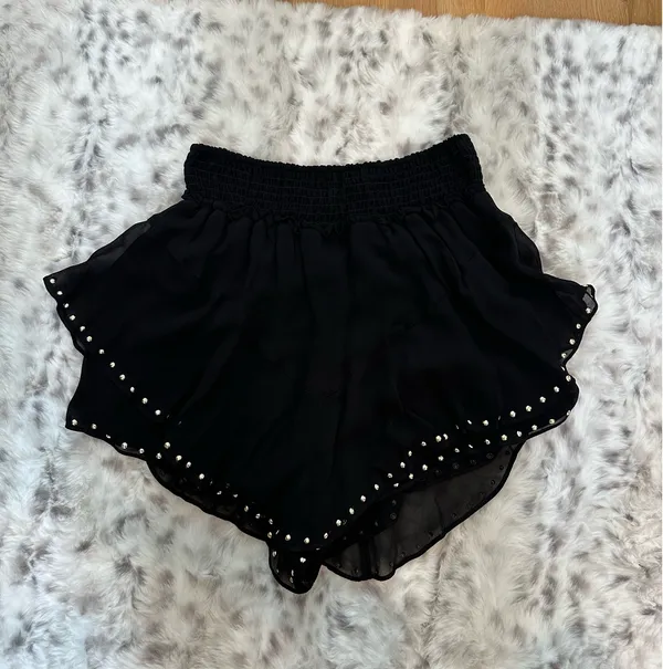 Anthropologie Studded Chiffon Skort - Image 4