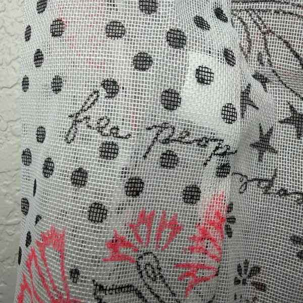 Free People Gauze Tote Bag Boho Floral Reusable Shopper Pink Stars Polka Dot - Image 7