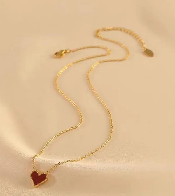 Love heart pendant necklace adjustable red heart Necklace for women - Image 4