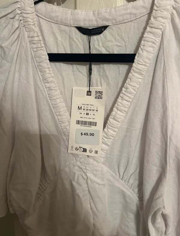 Zara White Blouse Top - Image 2