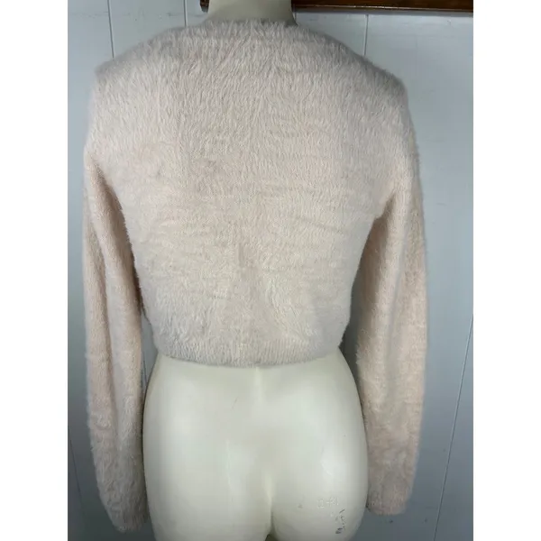 Aritzia Sunday Best Reese Cropped Cardigan in Ballerina pink Size M. - Image 4