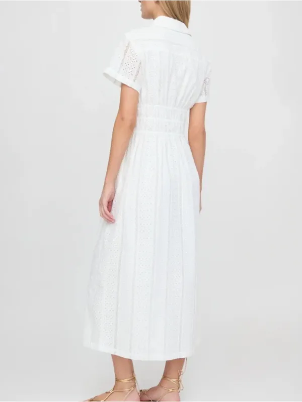 Hill House The Jamie Nap Dress in White Broderie Voile XS - Image 5