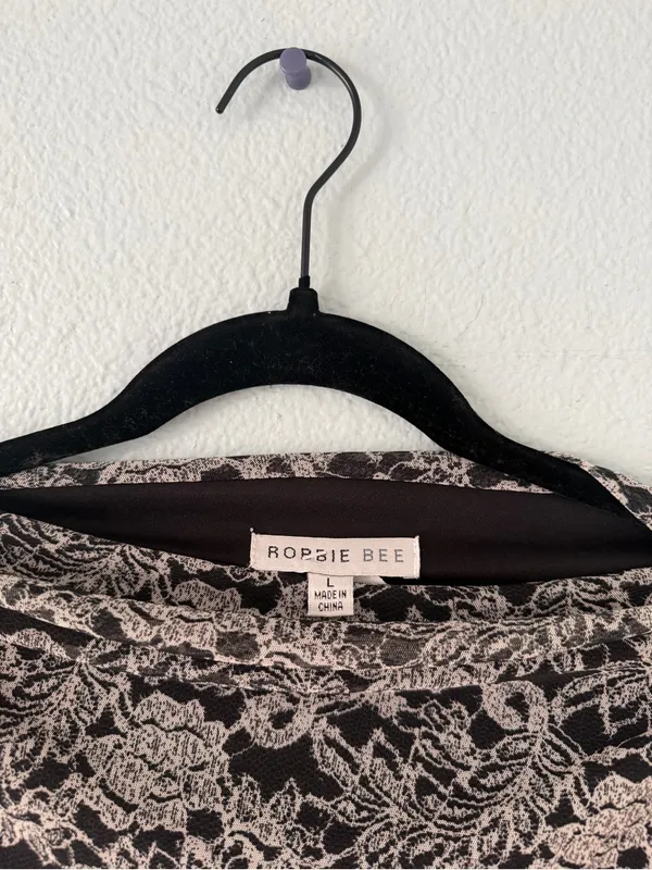 Black and white Floral Lace-Print Maxi Dress - Women - Image 3