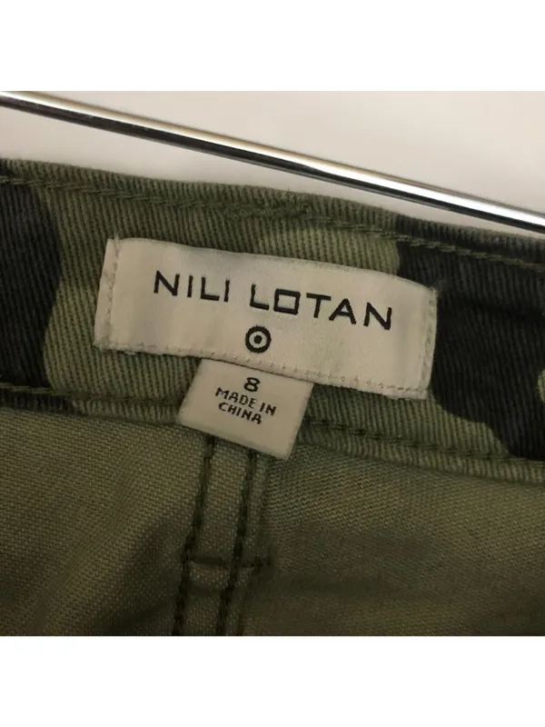 Nili Lotan Target Camo Print Womens Skinny Jeans Size 8 Mid-Rise Cotton-Blend - Image 3