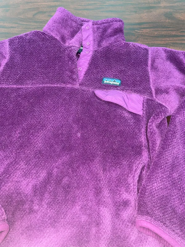 Patagonia Purple Polartec Fleece Re-Tool Snap-T Pullover Jacket Size Medium - Image 7