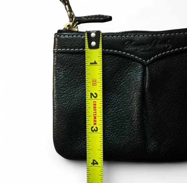 DOONEY & BOURKE Wristlet Wallet Purse Pleated AWL Rich Black Leather Bag ✨ - Image 2