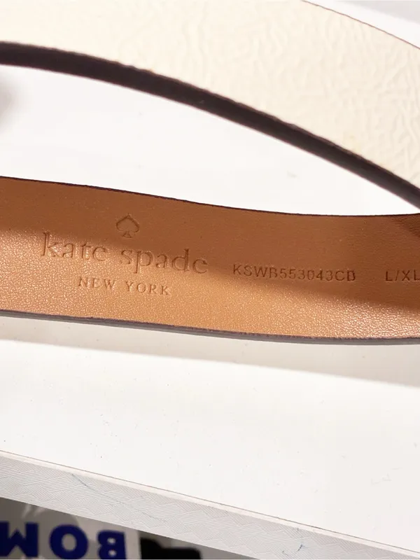KATE SPADE NEW YORK PATENT LEATHER ADJUSTABLE BELT BAG IVORY Large/XL - Image 3