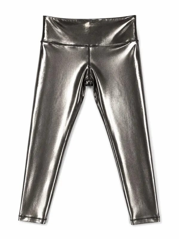 Athleta Elation Shine Leggings LP Black High Rise Metallic Ankle Lustre - Image 2