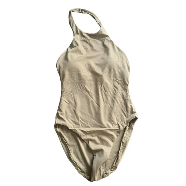 NWT Andie Swim Olive Green Luzon One Piece Halter Neck Swimsuit Sz Medium - Image 2
