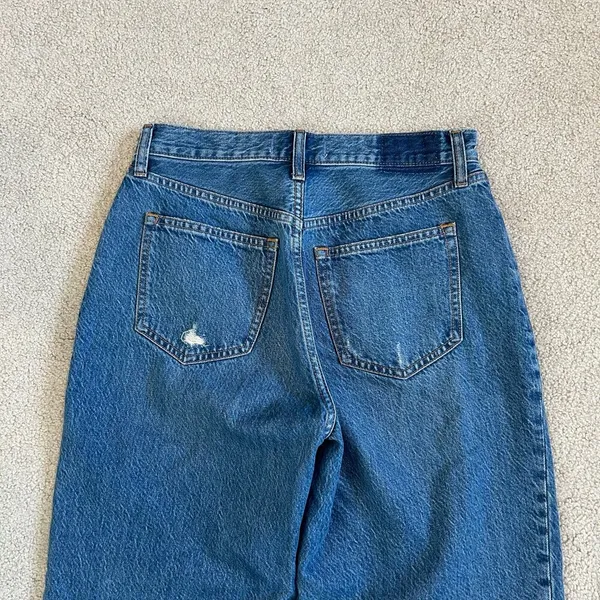 Abercrombie & Fitch The Loose High Rise Jeans Raw Hem Relaxed Baggy Size 27/4 - Image 5