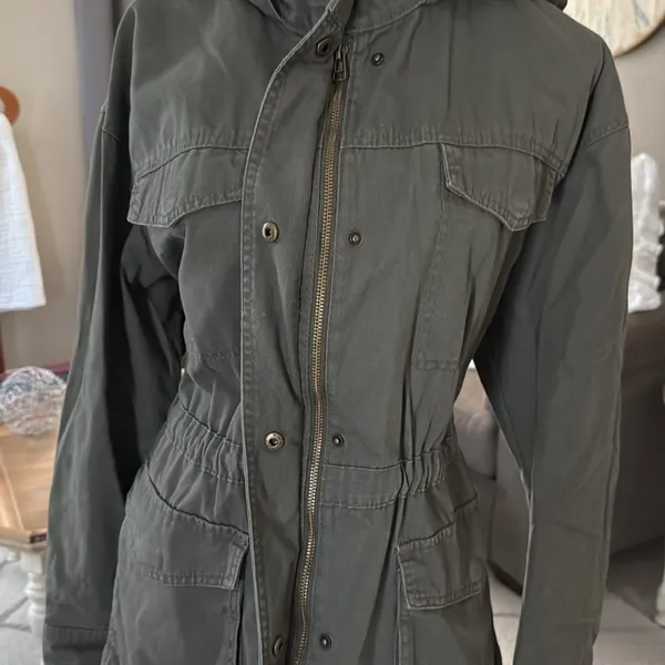 Ava & Viv army green distressed jacket - Image 4