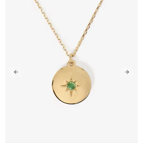 Kate Spade Green Joy Medallion Necklace Color Spark Collection Plated Metal - Image 2