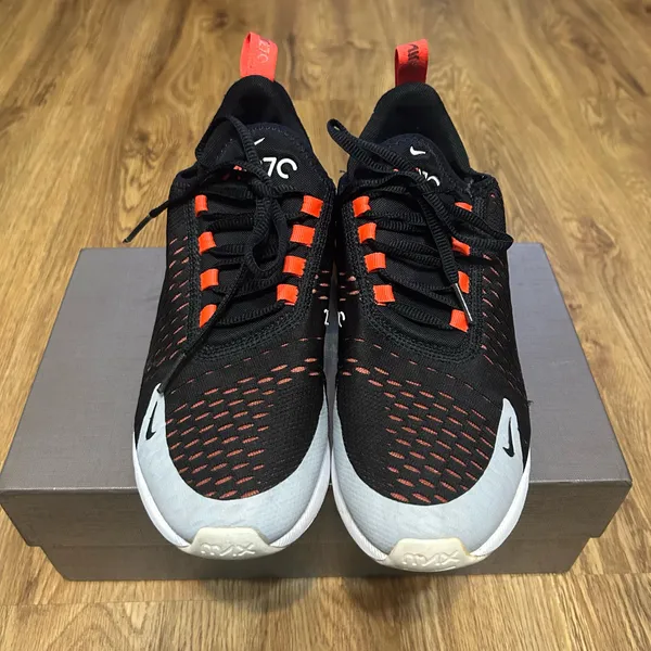 NIKE Air Max 270 Black/Bright Crimson-hyper Crimson lace up shoes sneakers - Image 7