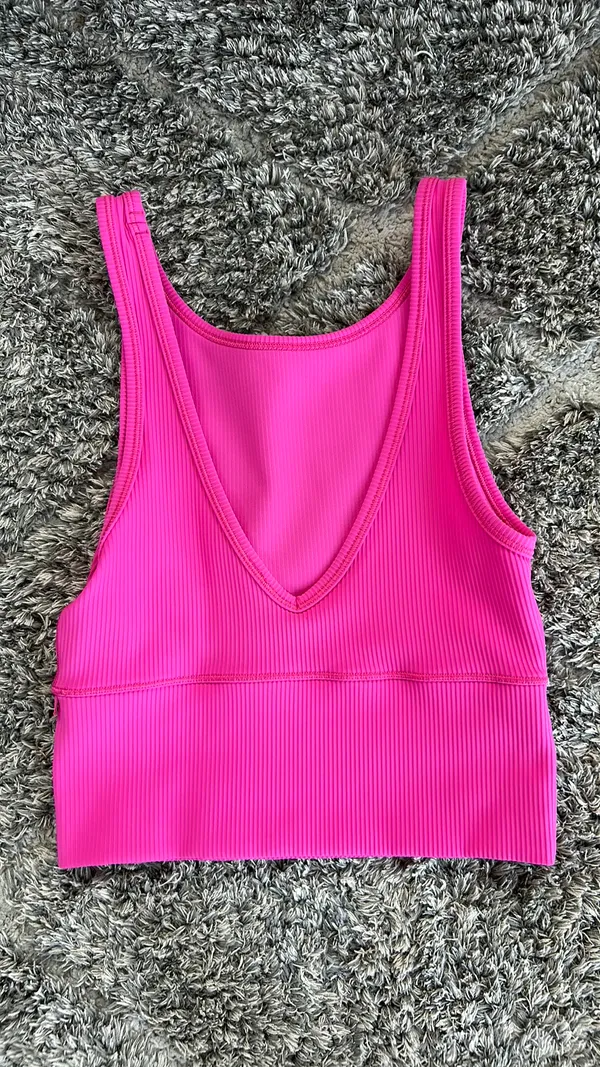 Pink Lululemon Ribbed Tank Top - Image 3
