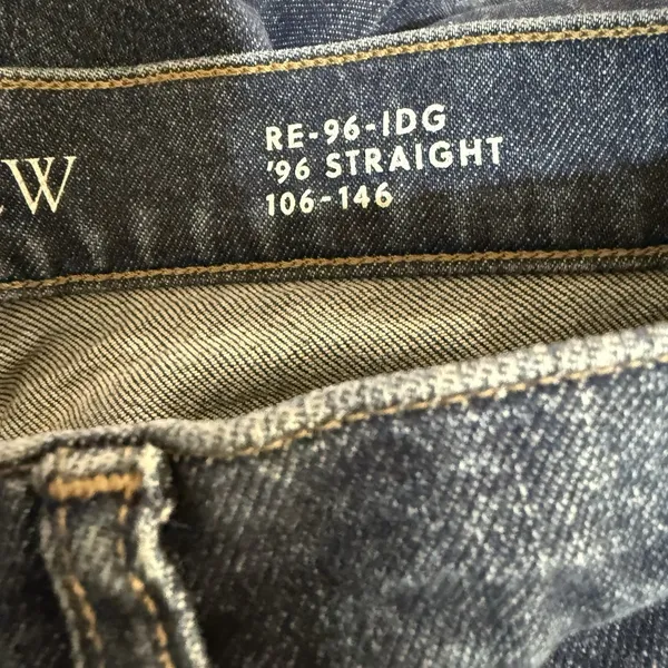 J.Crew RE-96 Straight Jeans Womens 29 Blue Denim High Rise IDG '96 Rigid Classic - Image 5