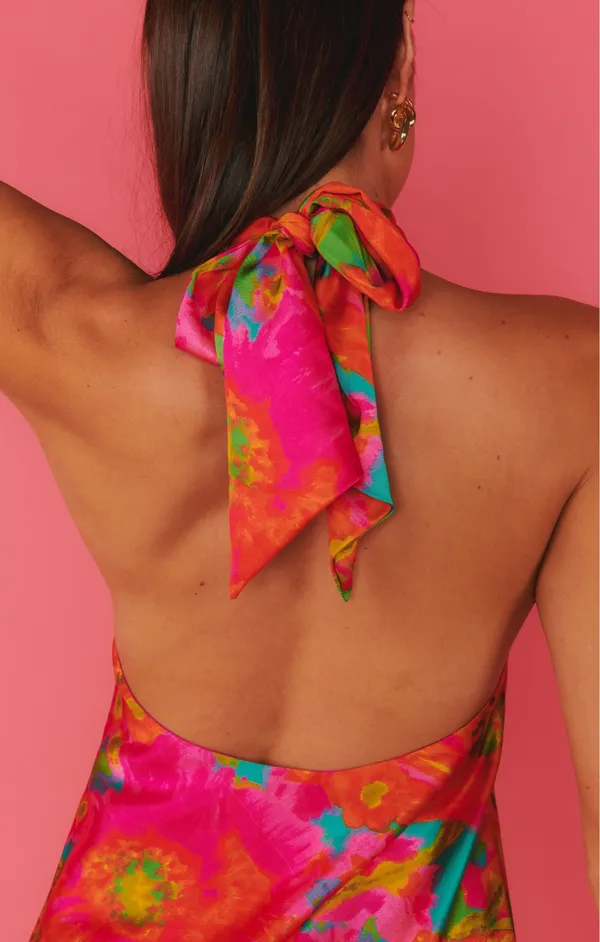 Show Me Your MuMu Jasmine Tie Mini Dress in Miss Malibu - Image 3