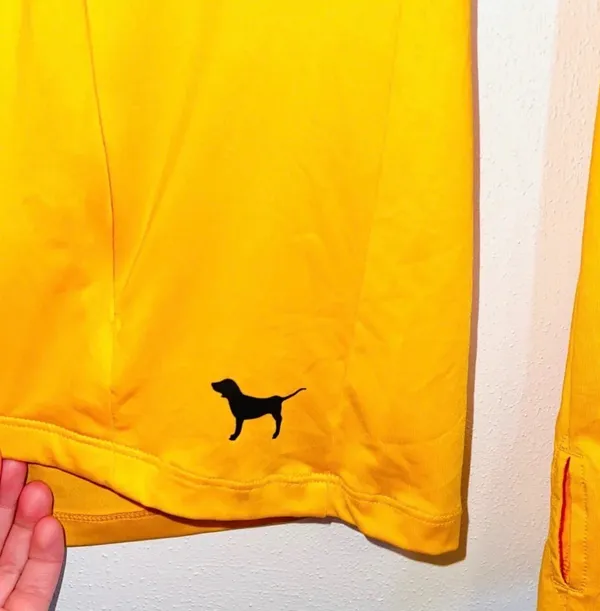 PINK Victoria’s Secret Half Zip Top Golden Yellow Fitted Athletic - Image 6