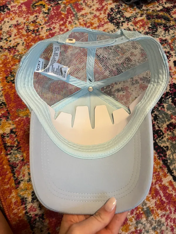 Roxy Light Blue And Gold  Trucker Hat - Image 2