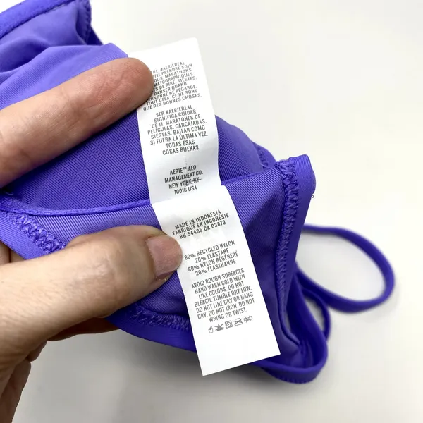 Aerie Purple Real Good Unlined Underwire Classic Summer Bikini Top 34C - Image 4