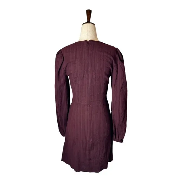 The Fifth Label Dress Women‎ XS Plum Long V Neck Linen Blend Tide Dress NWT - Image 2