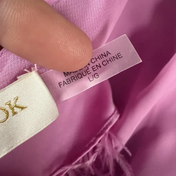 Ramy Brook Faux Feather Trim Halter Top Womens L Pink Fiyero Party Blouse NWT - Image 6